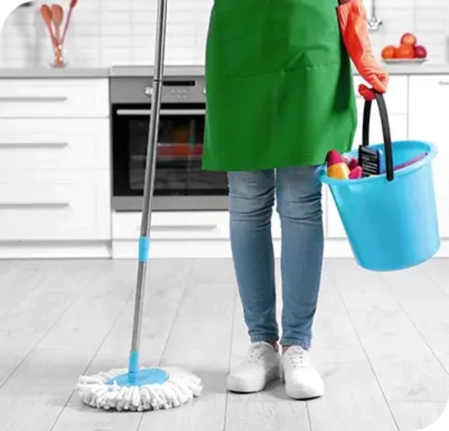 Professional maid service Whiskey Creek Fort Myers FL cleaner mopping kitchen floor